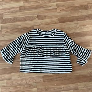 ASOS Crop Top With Ruffle